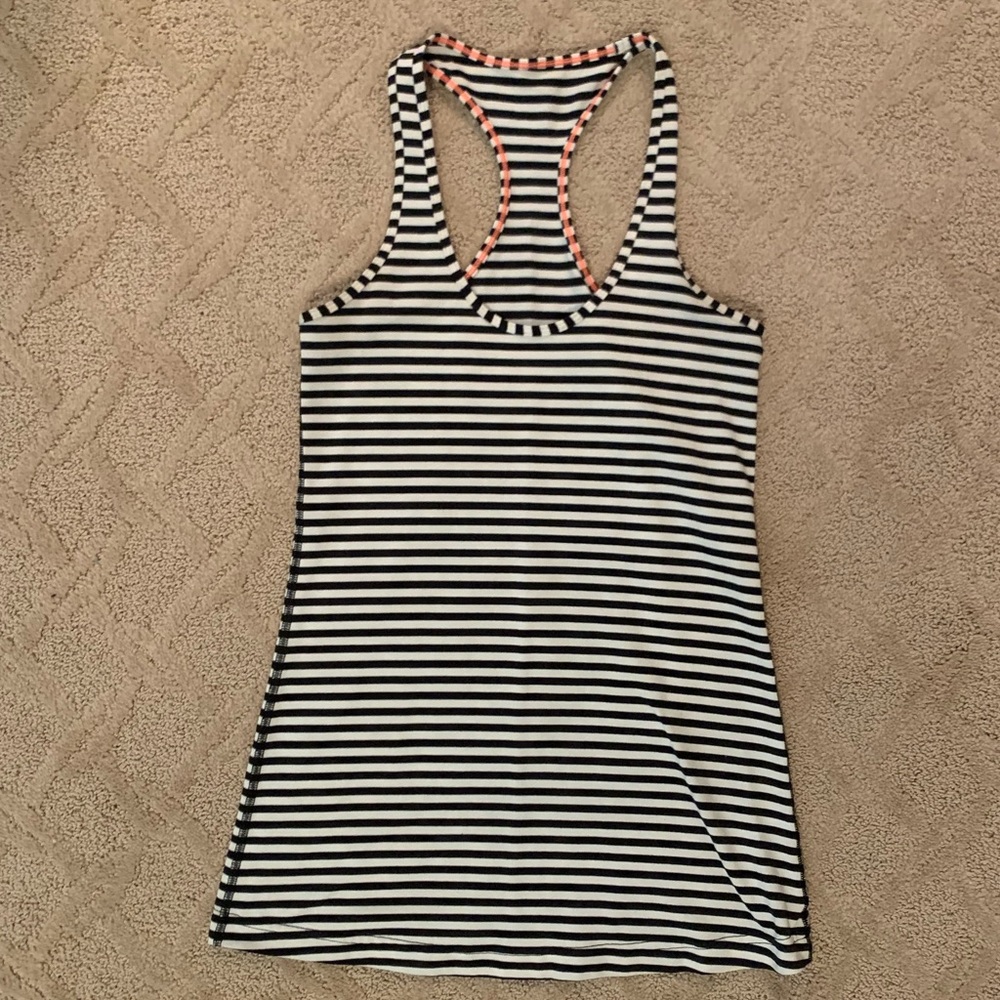 Black and White Striped Lulu Tank